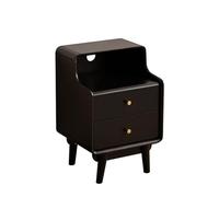 Comodini in legno massello, tavolini da salotto, facili da montare, adatti for camere da letto, salotti e studi (marrone, ciliegio, nero, bianco)(Black,40cm(15.75in))