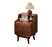 Comodini in legno massello, tavolini da salotto, facili da montare, adatti for camere da letto, salotti e studi (marrone, ciliegio, nero, bianco)(Walnut,40cm(15.75in))