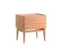 Comodini Mobiletto portaoggetti in legno massello color nero/legno con cassetti, piccolo mobiletto for soggiorno, camera da letto, studio, libri, lampade, ecc. Camera da letto(Original wood color)