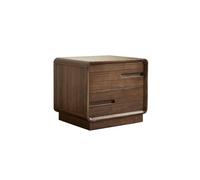 Comodini Moderni Comodino contenitore in legno massello di noce nero 50x40x43cm, moderno mobiletto for camera da letto, semplice mobiletto portaoggetti Comodino per Camera da Letto
