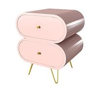 Comodini per camera da letto, comodini unici 2 cassetti comodino in legno con gambe in acciaio inox stile moderno per camera da letto mobili portaoggetti 50,8 cm di altezza accanto al tavolo per