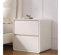 Comodini sottili,comodino moderno con finitura in pelle con 2 cassetti,comodino in legno per l'organizzazione della camera da letto,grande capacità senza montaggio richiesto (45 cmx40 cmx47 cm)