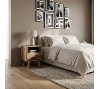 Comodino 1 Cassetto e 1 Vano Giorno in Legno 55x45x62 Legno DecHome