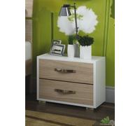 96441 Q.TA' 1 LINEA MODERN COMODINO 2C OL/BI 52X36XH43CM