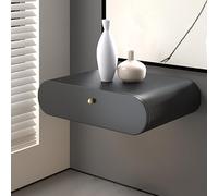 Comodino a Parete, Comodino Moderno Sospeso con Cassetto, Comodini per Camera da Letto, Cassetto in Legno Massello (Colore : Svart, Dimensioni : 45cm/18in)