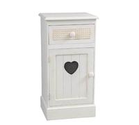 MOBILE COMODINO VIENNA CASSETTO+ANTA IN LEGNO SHABBY CHIC 353068 CM TDE-761010