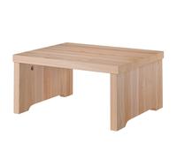 Comodino basso senza cassetto in faggio massiccio laccato