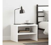Comodino Bianco 40x30x30 cm Legno Ingegnerizzato Bedside Table with Drawer for Bedroom and Living Room, Modern White Nightstand with Elegant Design and Durable Engineered Wood Construction