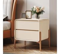 Comodino bianco semplice con 2 cassetti, perfetto per camera da letto, soggiorno o ufficio, design compatto da 30 cm, per risparmiare spazio e stile moderno.