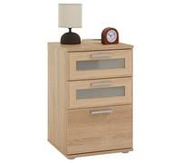 Comodino Caro per Letti a Molle Marrake, in Diversi Colori, con 3 cassetti, Rovere Sonoma, 40 x 63 x 38 cm (Breite x Höhe x Tiefe)