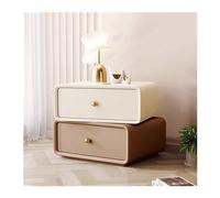 Comodino cassetto comò tutto in legno massello comodino girevole doppio cassetto comodino moderno semplice tinta unita comodino camera da letto comodino rotondo angolare (colore: bianco, dimensioni