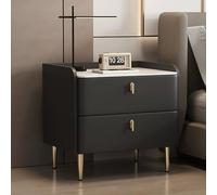 Comodino, Comodino Con Doppio Piano Di Lavoro E Binario Di Guida Silenzioso In Acciaio Al Carbonio, Gambe Armadio Rialzate For Orologio, Lampada Da Scrivania