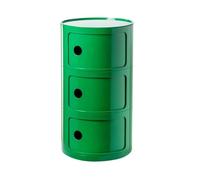 Comodino, comodino nordico moderno con cassetti e porta scorrevole, per camera da letto, comodino rotondo a 2/3/4 ripiani