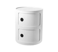 Comodino, comodino nordico moderno con cassetti e porta scorrevole, per camera da letto, comodino rotondo a 2/3/4 ripiani