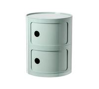 Comodino, comodino nordico moderno con cassetti e porta scorrevole, per camera da letto, comodino rotondo a 2/3/4 ripiani