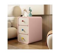 Comodino compatto rosa per bambini, tavolino sottile con contenitore, comodino piccolo perfetto per piccoli spazi (40 x 40 cm) - ideale per la camera dei bambini