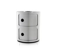 COMODINO COMPONIBILE 2 ELEMENTI CROMATO 5966/XX KARTELL GREY