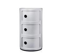 COMODINO COMPONIBILE 3 ELEMENTI 04967SI KARTELL SILVER