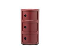 COMODINO COMPONIBILE 3 ELEMENTI BORDEAUX 04967/BO KARTELL RED