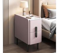 Comodino con 2 cassetti, alla moda, da assemblare, comodino, moderno, con design alla moda, per camera da letto, soggiorno (A, 30 x 40 x 50 cm)