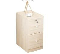 Comodino con 2 cassetti, design con serratura, facile installazione, massimizza lo spazio per camera da letto, soggiorno o ufficio