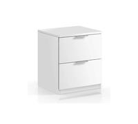 Comodino Con 2 Cassetti Per Camera Da Letto Cameretta Ragazzi Studio Ingresso Comò Settimino Zona Notte 38 x 33,5 x 45 cm Cm Colore Bianco