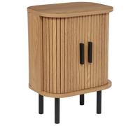 Comodino con ante scorrevole Legno chiaro Gambe in metallo Bradley