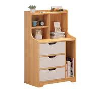 Comodino con cassetti e libreria aperta per camera da letto e soggiorno, mobili versatili per un'organizzazione elegante della casa