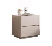 Comodino con cassetti Rock Slab Wooden Nightstand Simple Home Bedroom Bedside Storage Cabinet Khaki(Piccolo)