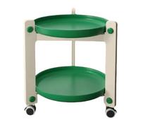 Comodino Con Contenitore, Carrello Mobile Con Ripiani Aperti E Ruote A Doppio Strato, Capacità Di Peso Di 25 Kg, Adatto A Piccoli Spazi(Green)