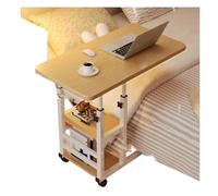 Comodino Con Contenitore, Comodino Mobile A Doppio Strato A Forma Di C, Altezza Regolabile E Quattro Ruote, Capacità Di Peso Di 20 Kg(Color4)