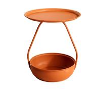 Comodino Con Contenitore, Tavolo Da Tè/armadietto Portatile E Portatile Con Controsoffitto Aperto A Doppio Strato, Capacità Di Peso Di 20 Kg, Adatto(Color2)