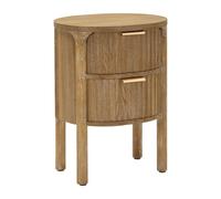 Comodino con due cassetti , ideale camere da letto, MODELLO GOTEBORG Dimensioni 38x34,5x h 52 cm Peso 6 kg La struttura in metallo e legno finitura legno naturale marrore