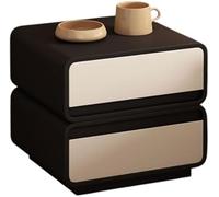 Comodino Creativo Color Crema A 2 Cassetti For Bambini: Compatto, Resistente E Facile Da Pulire, For Camera Da Letto O Lato Divano(Black and White)