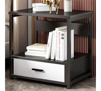 Comodino da comodino da comodino tavolo da letto laterale retrò stand notturno con cassetto e scaffale operazionale per piccoli spazi soggiorno camera da letto del comodino casa di casa, e-40 * 34 *