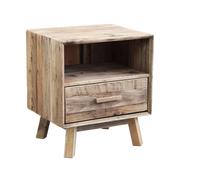 Comodino da interno in legno di pino con 1 cassetto Timothy