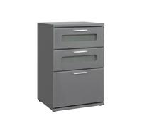 Mobiletto camera da letto grigio comò con 3 cassetti arredamento ca. 40x60x38 cm