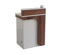 Comodino da Tavolo Mobile, Regolabile, Pieghevole per Ufficio e casa, Moderno bancone per Reception, bancone per Reception con cassetto e Anta chiudibili a Chiave, per Salone, Hall, Negozio,