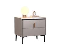 Comodino, design minimalista nordico, tavolino con cassetti, con maniglie, tavolino moderno da divano, adatto for camere da letto e soggiorni.(C,50CM(19.69IN))