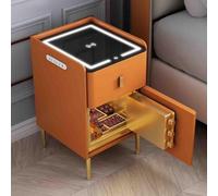 Comodino di ricarica wireless con sicurezza invisibile e luce LED, tavolino intelligente multifunzionale per camera da letto, soggiorno, ufficio