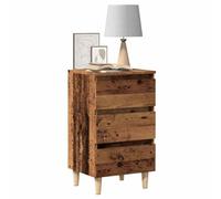 Comodino effetto legno anticato, 40 x 35 x 69 cm, robusto materiale in legno, versatile come tavolino e console da notte