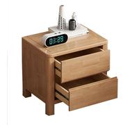 Comodino for camera da letto, dotato di due cassetti, adatto for essere posizionato accanto al letto come mobile contenitore; Tavolino for soggiorno, tavolino da caffè.(A,40cm(15.74in))
