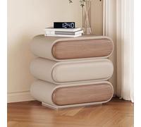 Comodino girevole con 3 cassetti Comodino moderno di grandi dimensioni for camera da letto, soggiorno Design dalla silhouette curva Senza piedi(B,50cm/19.7in)
