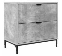 Comodino Grigio Cemento 63.5x36x61 Cm Legno Multistrato Con Cassetto