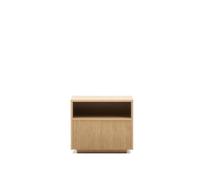 Comodino Helvine 1 cassetto impiallacciatura in rovere 60 x 52 cm FSC 100%