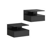 COMODINO HOMCOM IT831-338V85BK - Armadio in truciolato nero con 1 porta e 2 ripiani