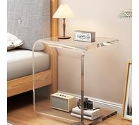 Comodino In Acrilico Trasparente Per Camera Da Letto, Comodino Moderno Tavolino A Forma Di U, Mobili Multiuso Da Utilizzare Come Sgabello, Tavolino In Salotti E Uffici(Size:31x20x22cm(12x8x9inch))