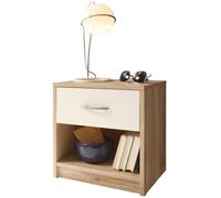 Comodino in legno color bianco con cassetto Elegante arredo per la camera letto