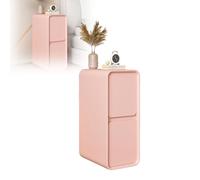 Comodino in legno con 2 cassetti, armadio compatto per camera da letto, tavolino moderno in stile crema per comò, mobili dal design stretto