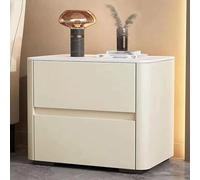 Comodino in legno con 2 cassetti, comodino salvaspazio | Comodino in legno con 2 cassetti per risparmiare spazio e organizzazione stabile in camera da letto